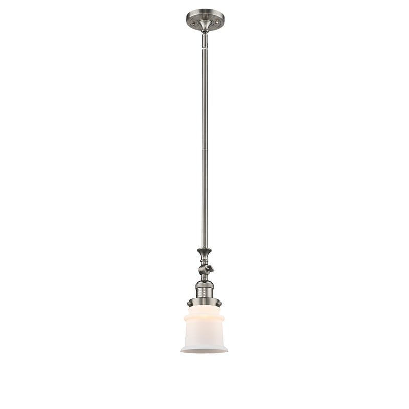 INNOVATIONS LIGHTING 206-G181S FRANKLIN RESTORATION CANTON 6 1/2 INCH ONE LIGHT MATTE WHITE GLASS MINI PENDANT