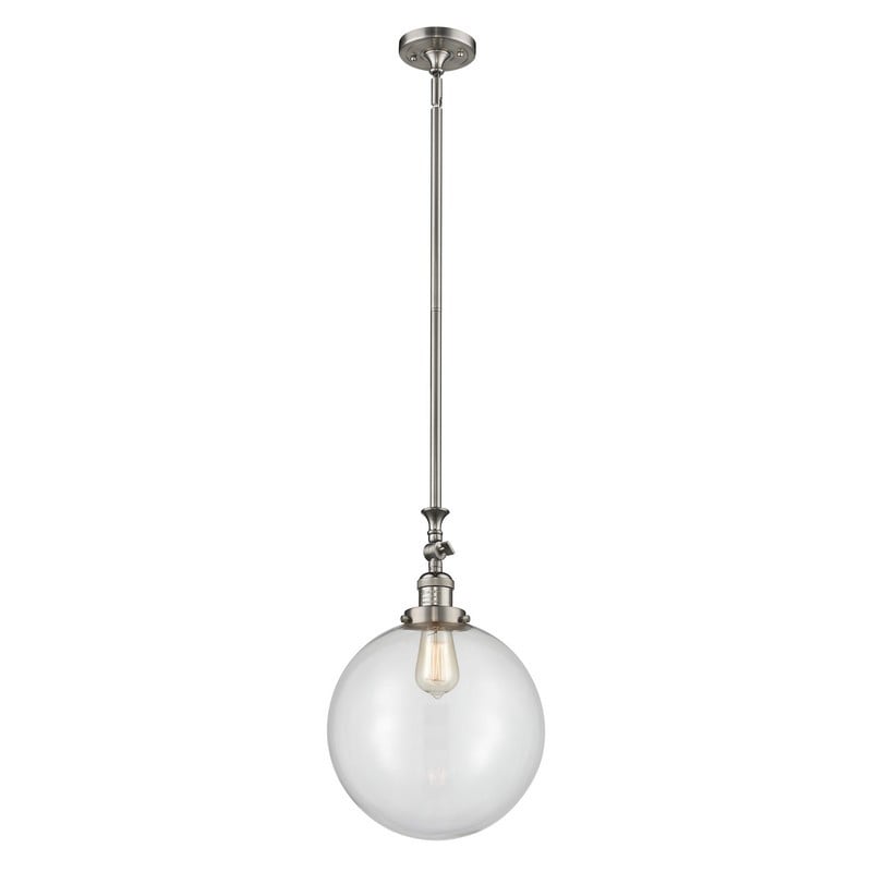 INNOVATIONS LIGHTING 206-G202-12 FRANKLIN RESTORATION XX-LARGE BEACON 1 LIGHT 12 INCH CLEAR GLASS MINI PENDANT