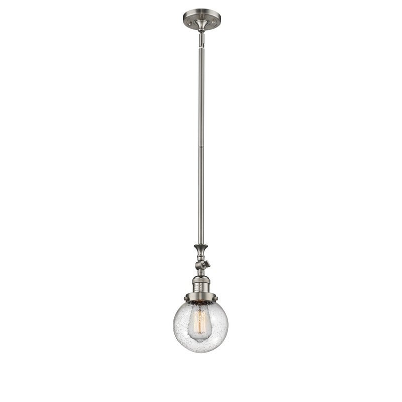 INNOVATIONS LIGHTING 206-G204-6 FRANKLIN RESTORATION BEACON 6 INCH ONE LIGHT SEEDY GLASS MINI PENDANT