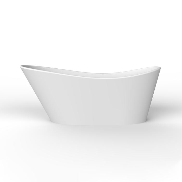 BARCLAY ATFSN71SIG MARILYN 71 INCH ACRYLIC FREESTANDING OVAL SOAKER SLIPPER BATHTUB WITH INTEGRAL DRAIN AND OVERFLOW - WHITE