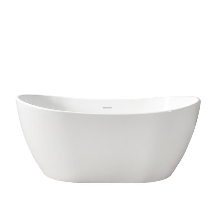 BARCLAY RTDSN64-OF ELECTRA 64 INCH RESIN FREESTANDING OVAL SOAKER BATHTUB