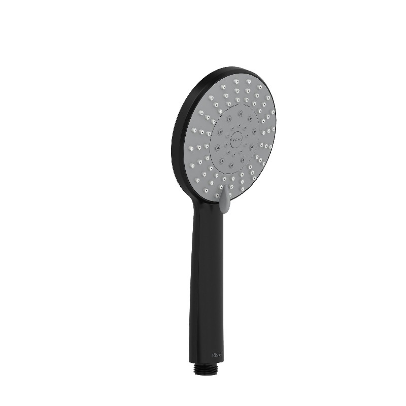 RIOBEL 4363BK 4 1/2 INCH 2 GPM THREE FUNCTION HAND SHOWER WITH PAUSE - BLACK