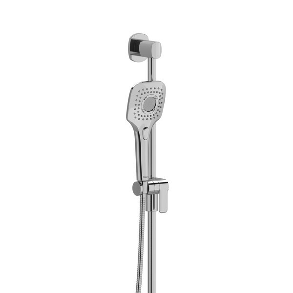 RIOBEL 8080C 1.8 GPM HAND SHOWER SET WITH SLIDE BAR AND TWO FUNCTION HAND SHOWER - CHROME