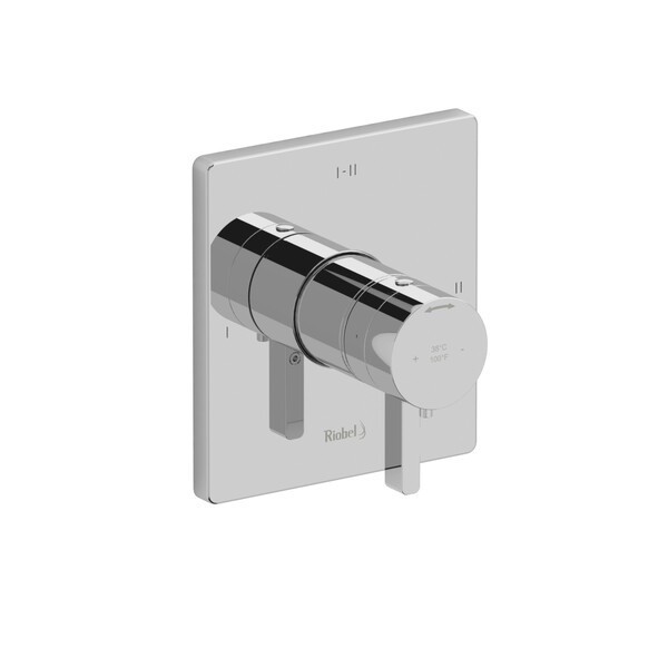 RIOBEL TPXTQ23 PARADOX 1/2 INCH THERMOSTATIC AND PRESSURE BALANCE TRIM WITH THREE FUNCTIONS