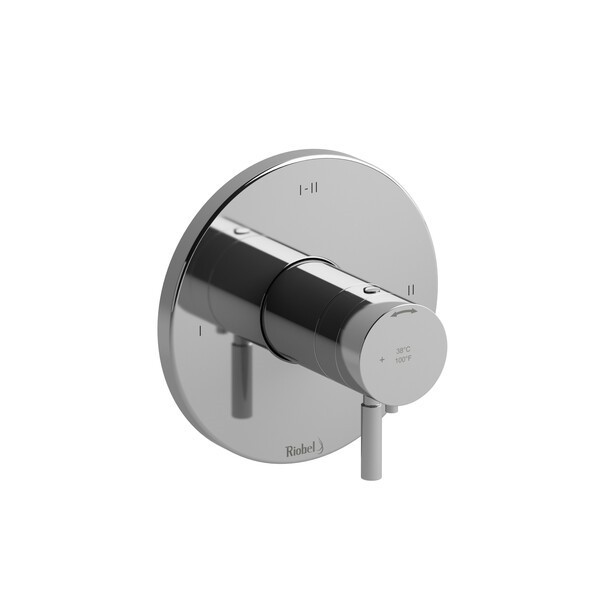 RIOBEL TRUTM23 RIU 1/2 INCH THERMOSTATIC AND PRESSURE BALANCE TRIM THREE FUNCTIONS WITH LEVER HANDLE