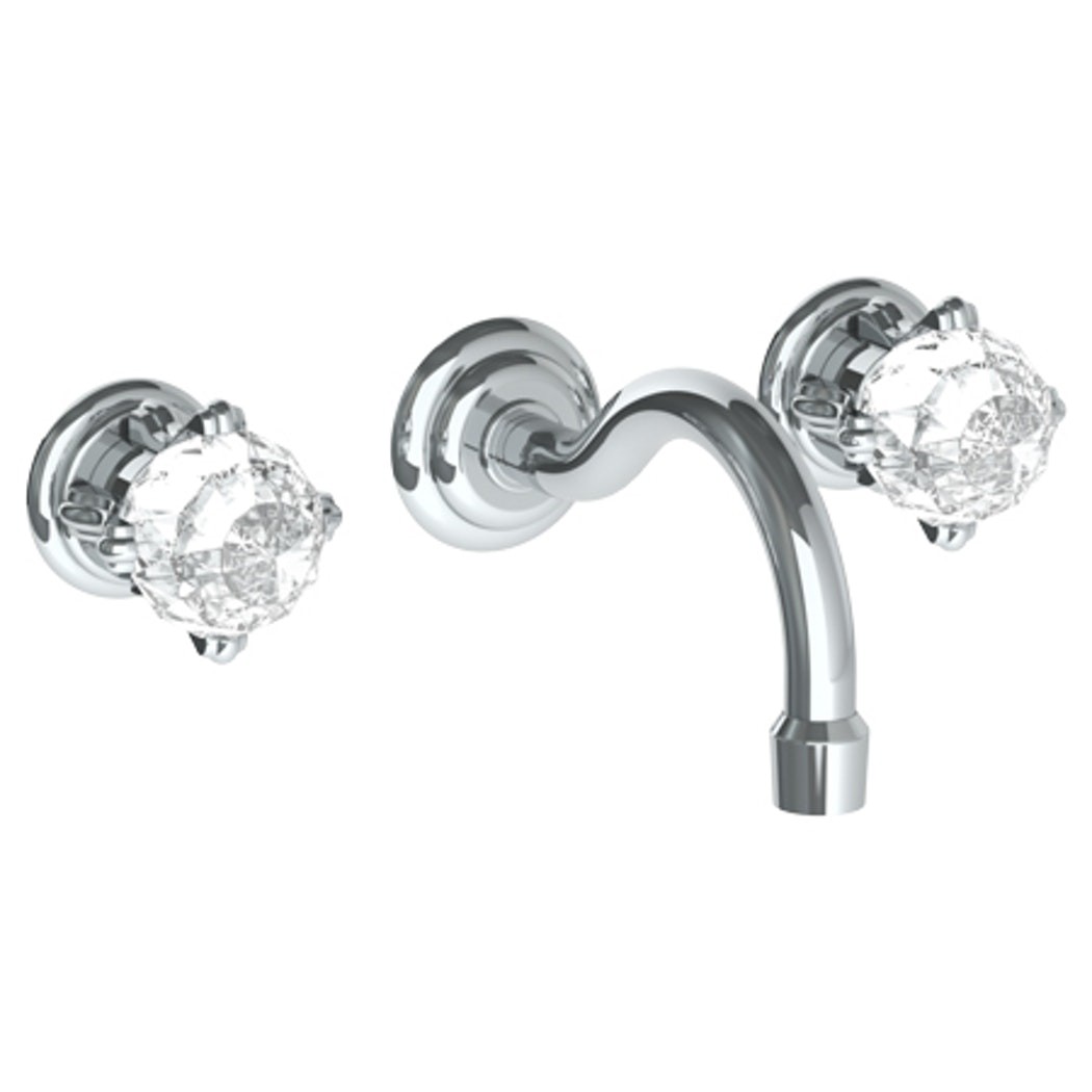 WATERMARK 201-2.2S LA FLEUR THREE HOLES WALL MOUNT BATHROOM FAUCET WITH 5 5/8 INCH SPOUT REACH