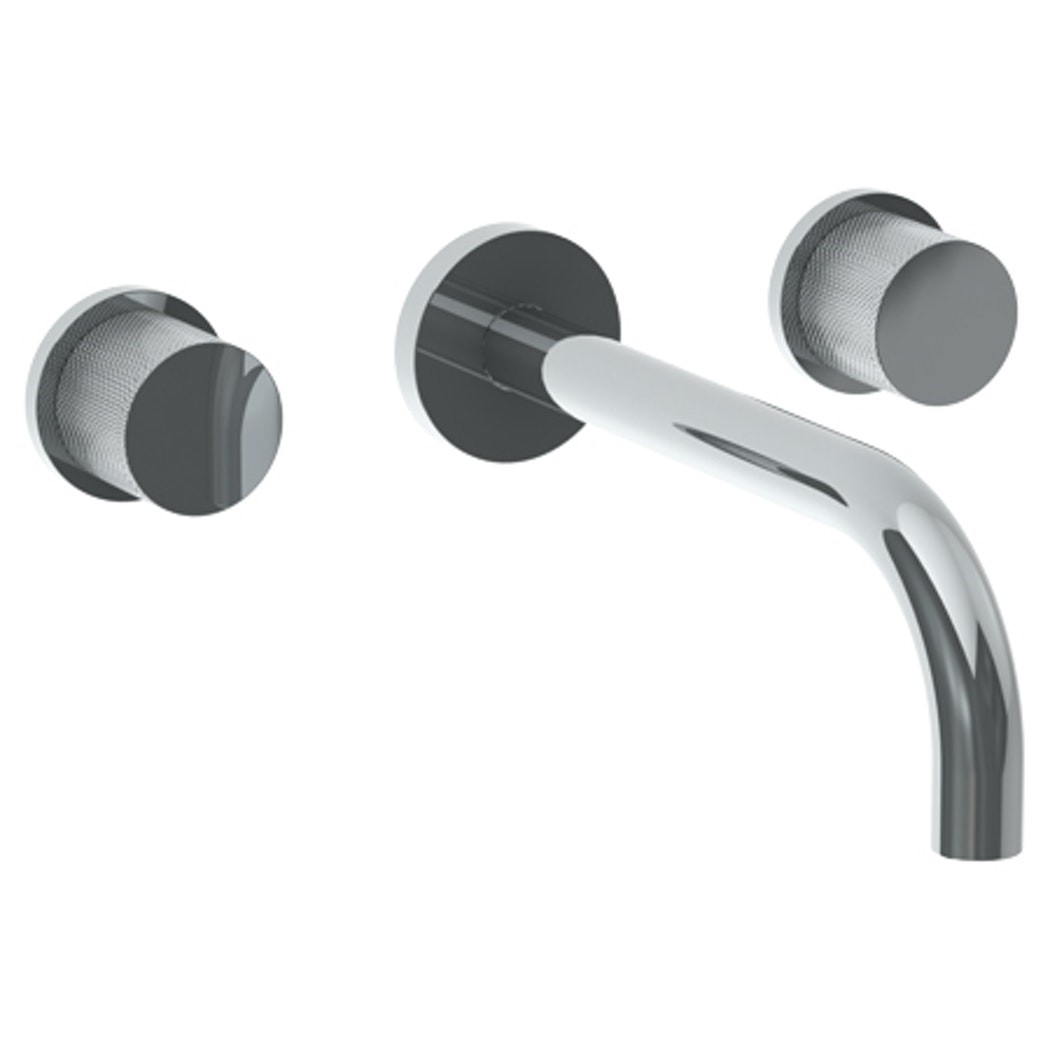 WATERMARK 22-2.2M TITANIUM THREE HOLES WALL MOUNT BATHROOM FAUCET WITH 8 3/8 INCH SPOUT REACH