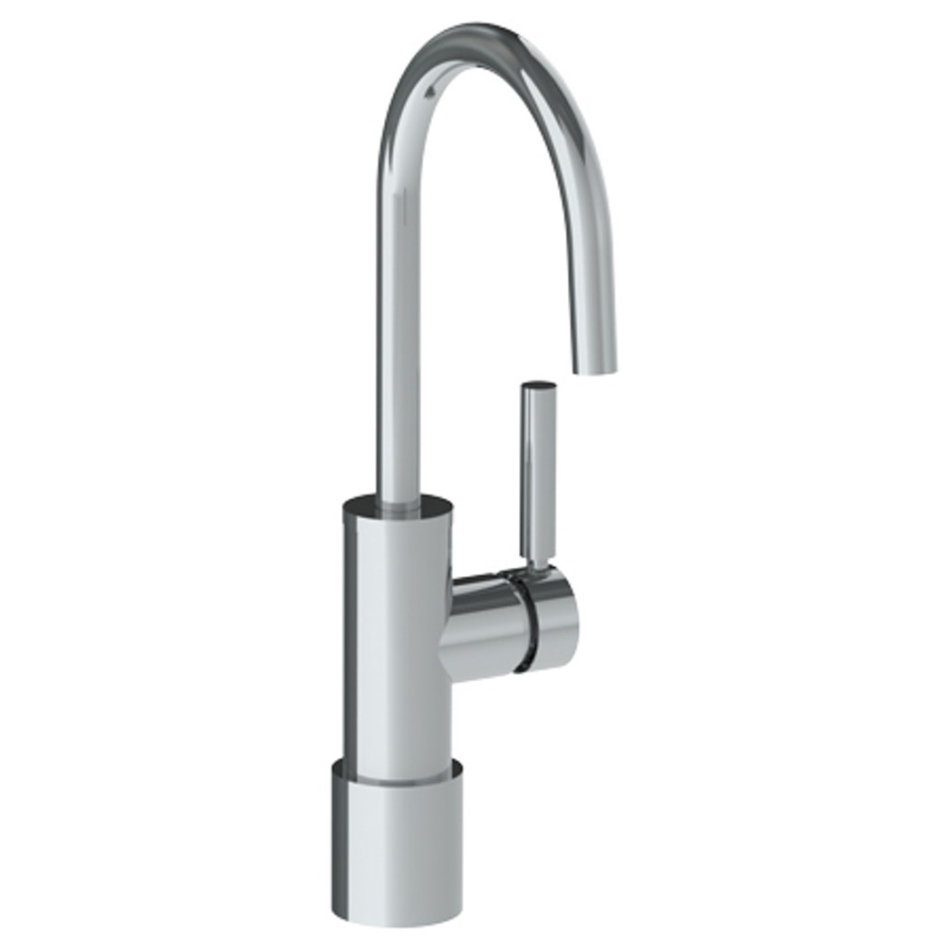 WATERMARK 23-1.1GX LOFT 15 7/8 INCH SINGLE HOLE DECK MOUNT EXTENDED MONOBLOCK BATHROOM FAUCET WITH LEVER HANDLE AND GOOSENECK SPOUT