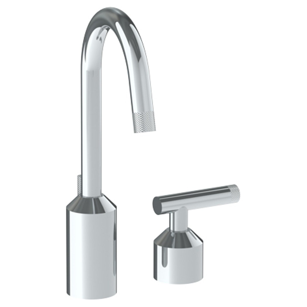 WATERMARK 25-1.3GX URBANE 14 INCH TWO HOLES DECK MOUNT EXTENDED BATHROOM FAUCET WITH GOOSENECK SPOUT
