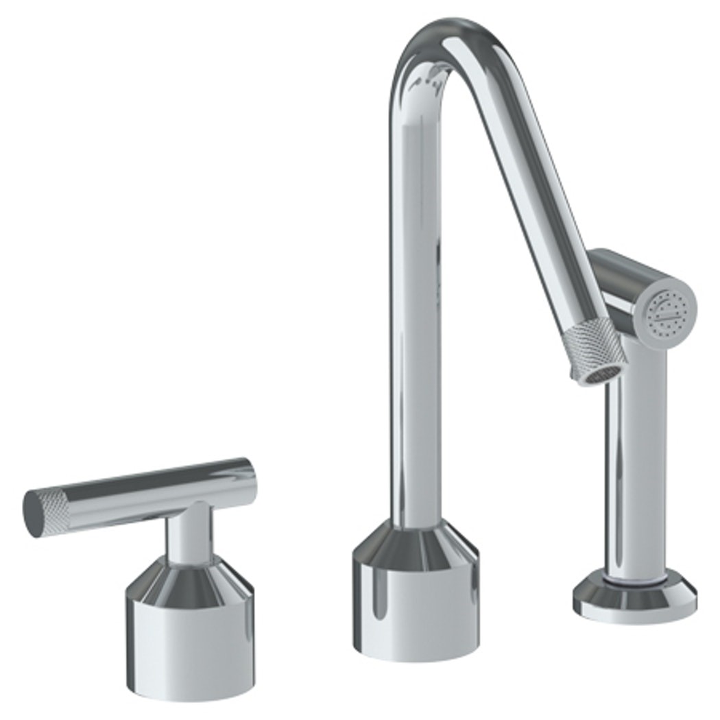 WATERMARK 25-7.1.3A URBANE 10 1/4 INCH THREE HOLES DECK MOUNT KITCHEN FAUCET WITH SIDE SPRAY