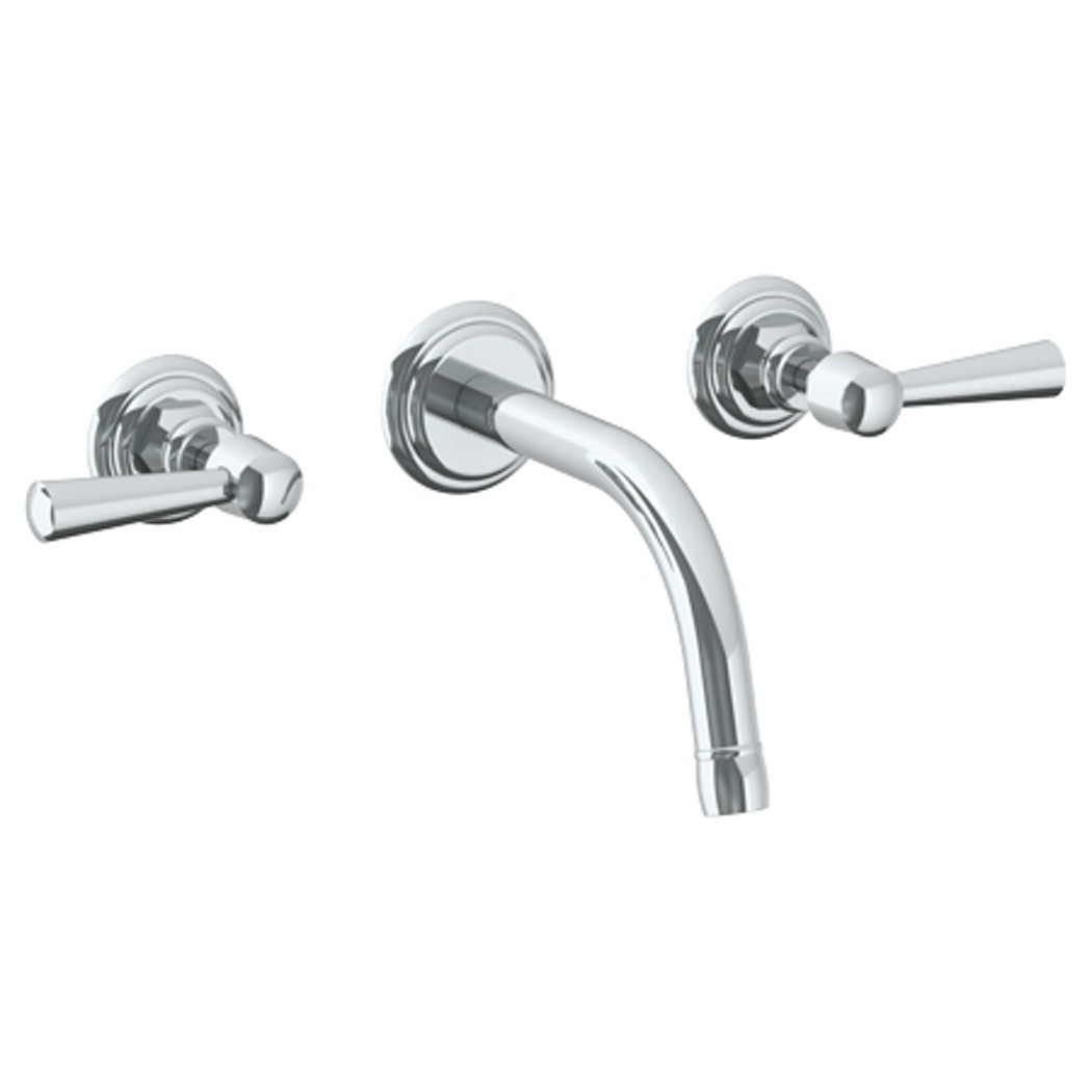 WATERMARK 313-2.2S YORK THREE HOLES WALL MOUNT BATHROOM FAUCET WITH 6 1/2 INCH SPOUT REACH