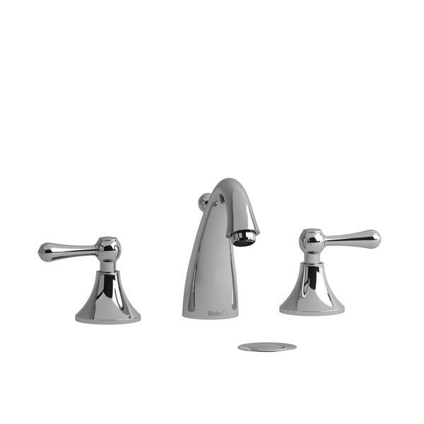 RIOBEL MA08L CLASSIC 5 5/8 INCH DECK MOUNT WIDESPREAD BATHROOM FAUCET WITH LEVER HANDLE