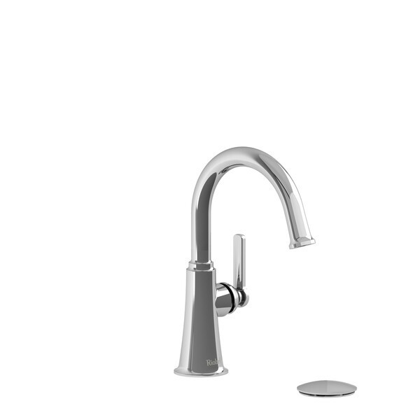 RIOBEL MMRDS01J MOMENTI 9 3/8 INCH DECK MOUNT SINGLE HOLE BATHROOM FAUCET WITH C-SPOUT AND J-SHAPE HANDLE