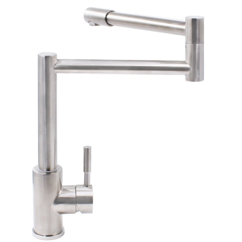 NOVATTO NKF-H06SS MAX 13 1/2 INCH COMMERCIAL KITCHEN FAUCET - STAINLESS STEEL