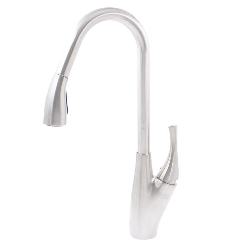 NOVATTO NKF-H21 19 INCH DUAL ACTION SINGLE LEVER PULL-DOWN KITCHEN FAUCET