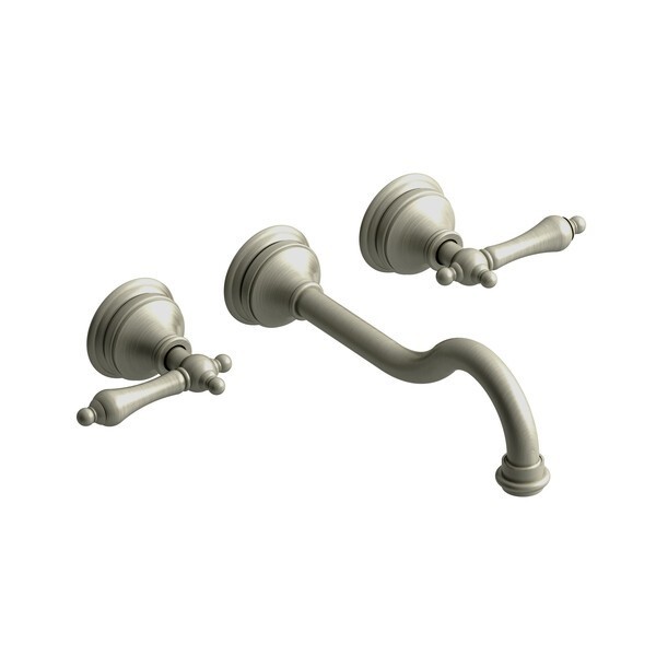 RIOBEL RT03LBN RETRO 2 7/8 INCH WALL MOUNT BATHROOM FAUCET WITH LEVER HANDLE - POLISHED NICKEL