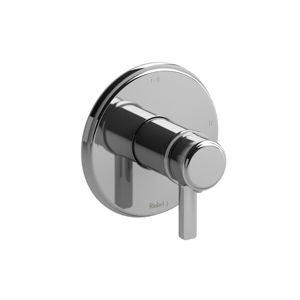 RIOBEL TMMRD23J MOMENTI 1/2 INCH J-SHAPED HANDLE THERMOSTATIC AND PRESSURE BALANCE TRIM WITH THREE FUNCTIONS