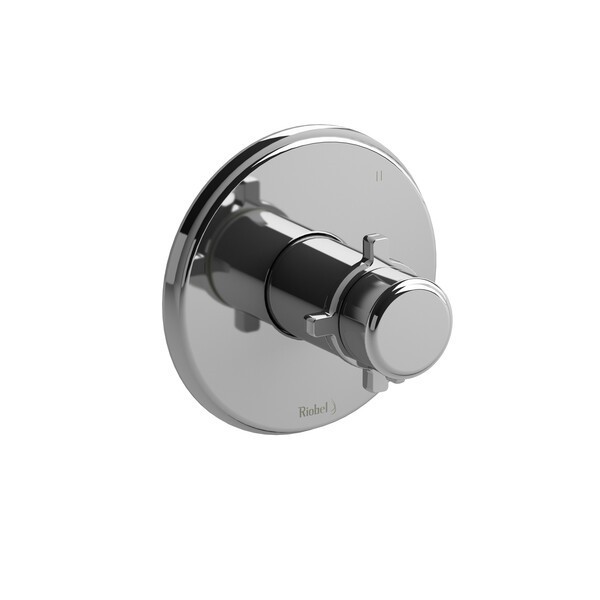 RIOBEL TMMRD45+ MOMENTI 1/2 INCH CROSS HANDLE THERMOSTATIC AND PRESSURE BALANCE TRIM WITH FIVE FUNCTIONS