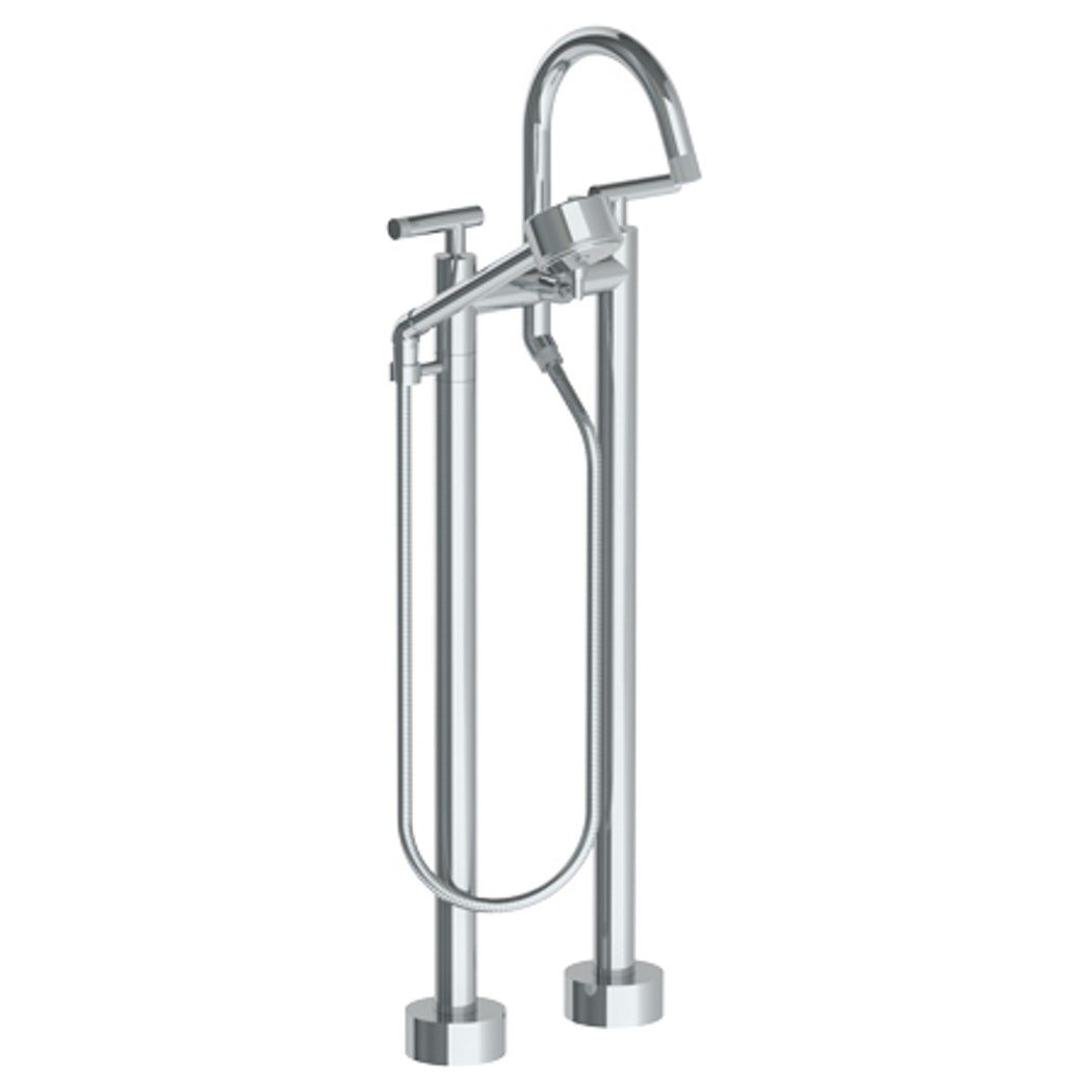 WATERMARK 25-8.3 URBANE 36 1/4 INCH THREE HANDLES FLOOR MOUNT TUB FILLER WITH HAND SHOWER