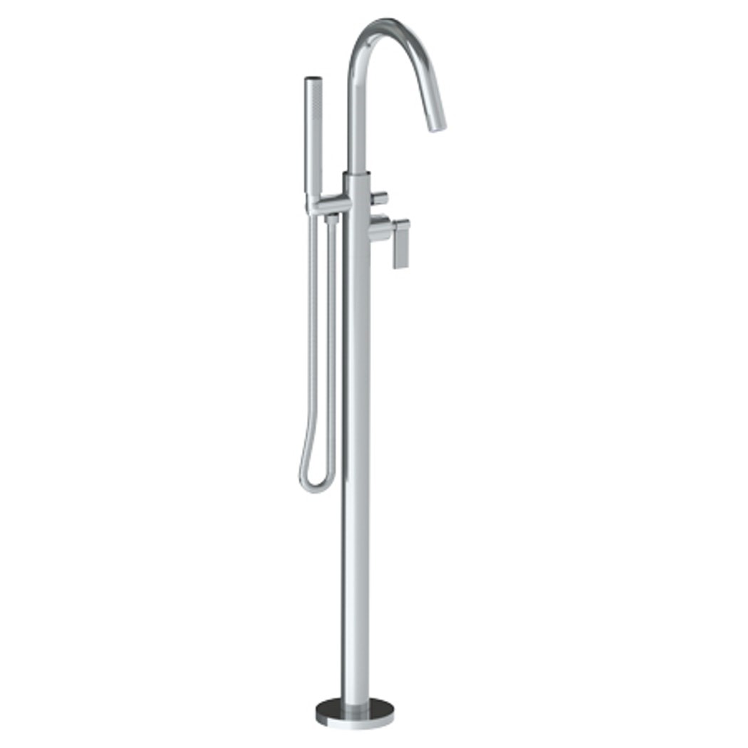 WATERMARK 37-8.8G BLUE 44 3/4 INCH SINGLE HANDLE FLOOR MOUNT TUB FILLER WITH HAND SHOWER