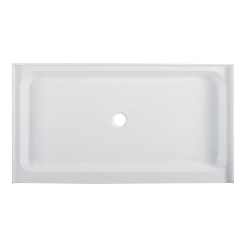 SWISS MADISON SM-SB523 VOLTAIRE 60 X 36 INCH ACRYLIC SINGLE-THRESHOLD CENTER DRAIN SHOWER BASE