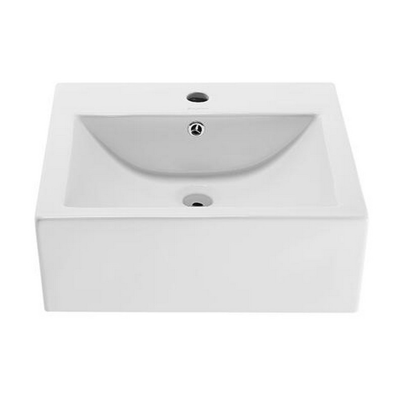 SWISS MADISON SM-VS276 VOLTAIRE 18 INCH SQUARE WALL-MOUNT BATHROOM SINK