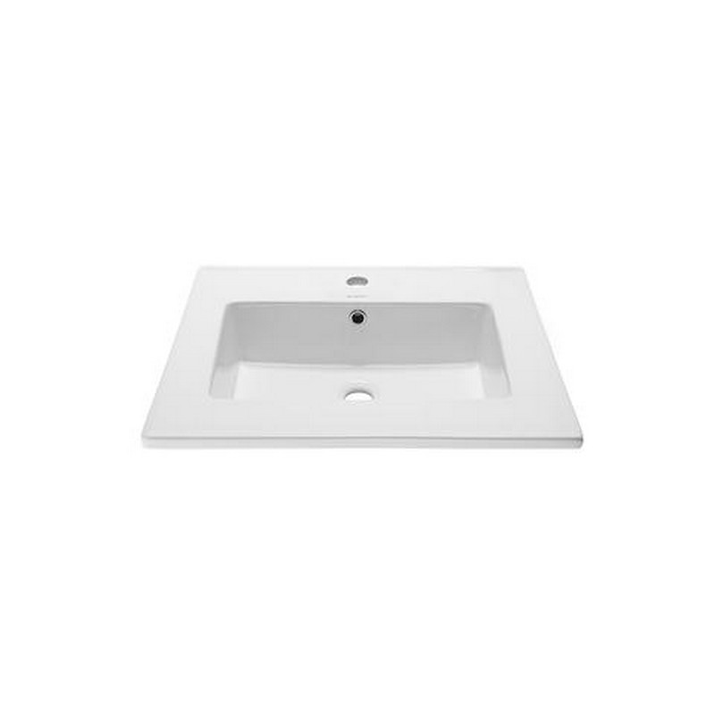 SWISS MADISON SM-VT327 VOLTAIRE 25 INCH VANITY TOP SINK WITH SINGLE FAUCET HOLE