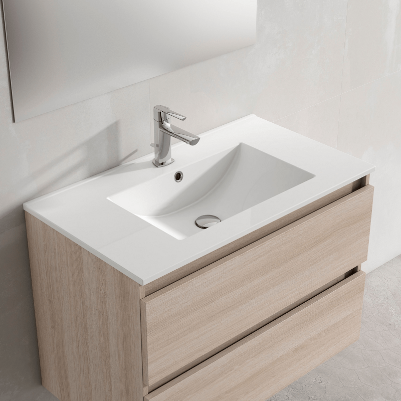 LUCENA BATH 0077 41 INCH CERAMIC SINK IN WHITE