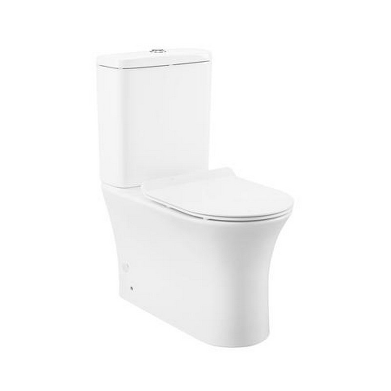 SWISS MADISON SM-2T120 CALICE TWO PIECE ELONGATED REAR OUTLET TOILET WITH DUAL FLUSH, 0.8/1.28 GPF