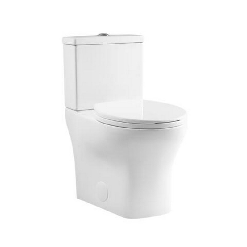 SWISS MADISON SM-2T257 SUBLIME II COMPACT TWO-PIECE TOILET WITH LONG DUAL FLUSH, 0.8/1.28 GPF