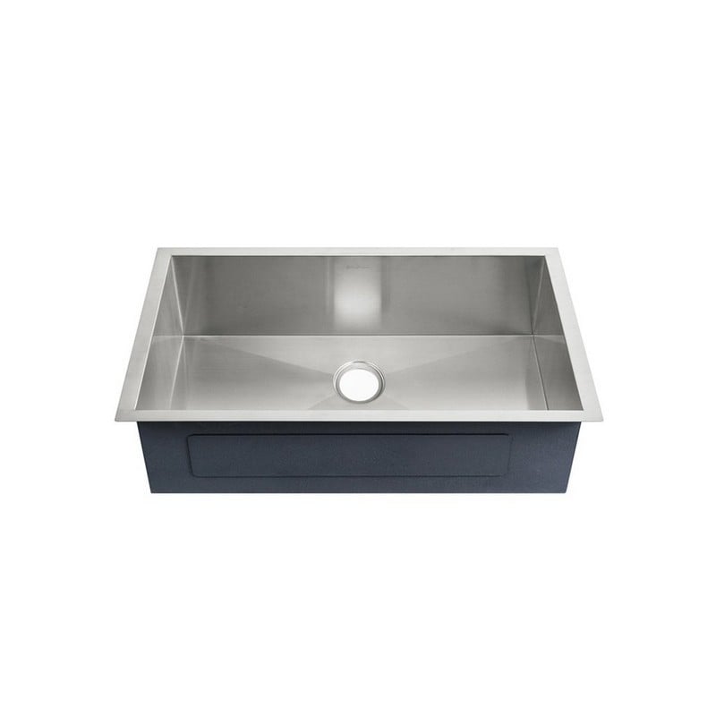 SWISS MADISON SM-KU708 PLAISIR 26 INCH SINGLE BASIN UNDERMOUNT STAINLESS STEEL KITCHEN SINK