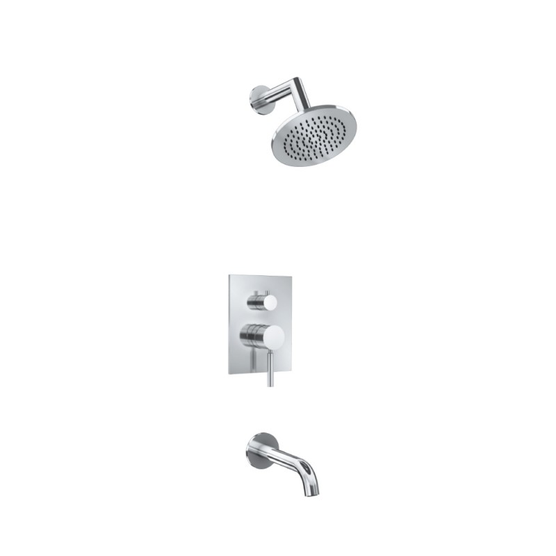 ISENBERG 100.3200 SERIE 100 SHOWER SET  WITH 6 INCH SHOWER HEAD, TUB SPOUT, PRESSURE BALANCE VALVE AND TRIM