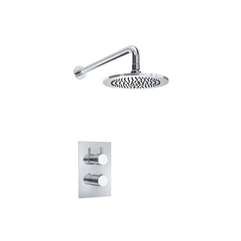 ISENBERG 100.7000 SERIE 100 SHOWER SET WITH SHOWER HEAD, THERMOSTATIC VALVE AND TRIM
