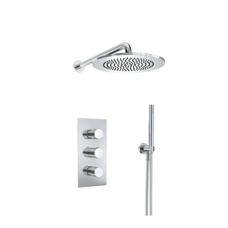 ISENBERG 100.7150 SHOWER SET WITH SHOWER HEAD, HAND SHOWER, THERMOSTATIC VALVE AND TRIM
