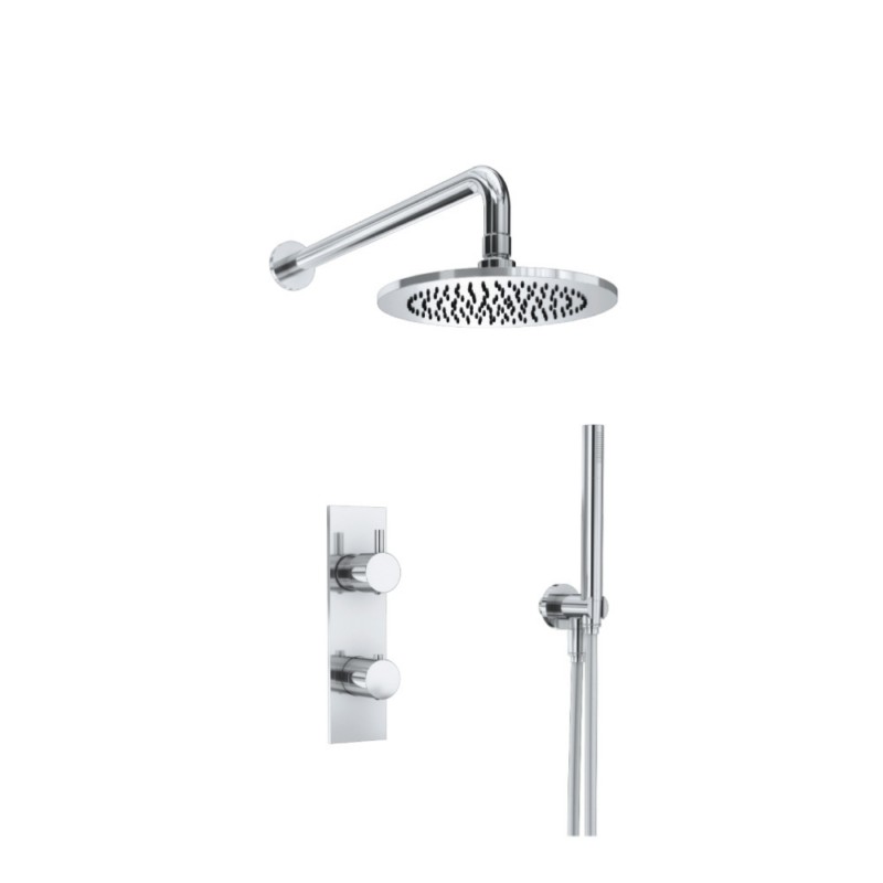 ISENBERG 100.7250 SHOWER SET WITH SHOWER HEAD, HAND SHOWER, THERMOSTATIC VALVE AND TRIM