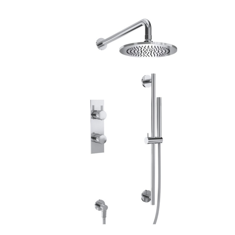ISENBERG 100.7300 SERIE 100 SHOWER SET WITH SHOWER HEAD, HAND SHOWER, THERMOSTATIC VALVE AND TRIM