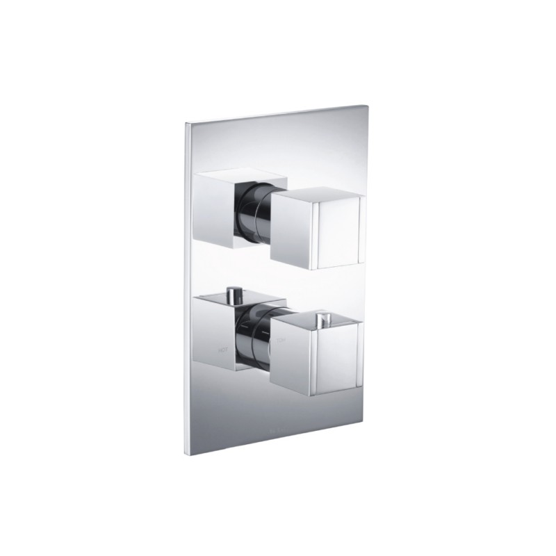 ISENBERG 150.4101CP SERIE 150 3/4 INCH THERMOSTATIC SHOWER VALVE WITH VOLUME CONTROL AND TRIM IN CHROME