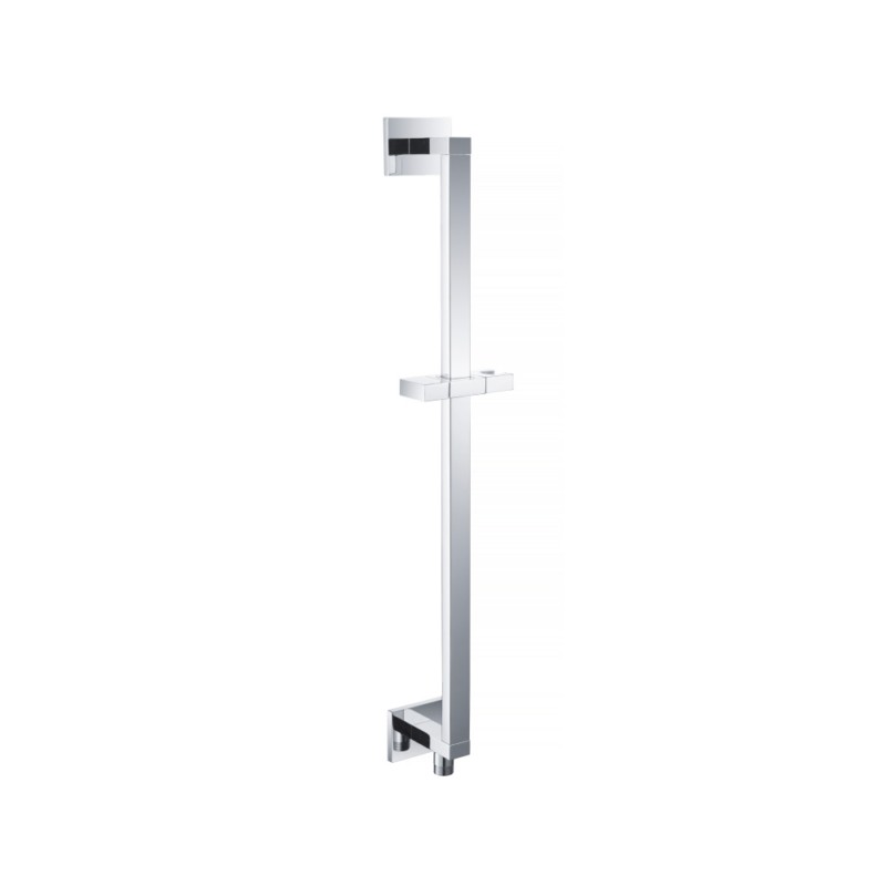 ISENBERG 160.601024A UNIVERSAL FIXTURES SQUARE SHOWER SLIDE BAR WITH INTEGRATED WALL ELBOW