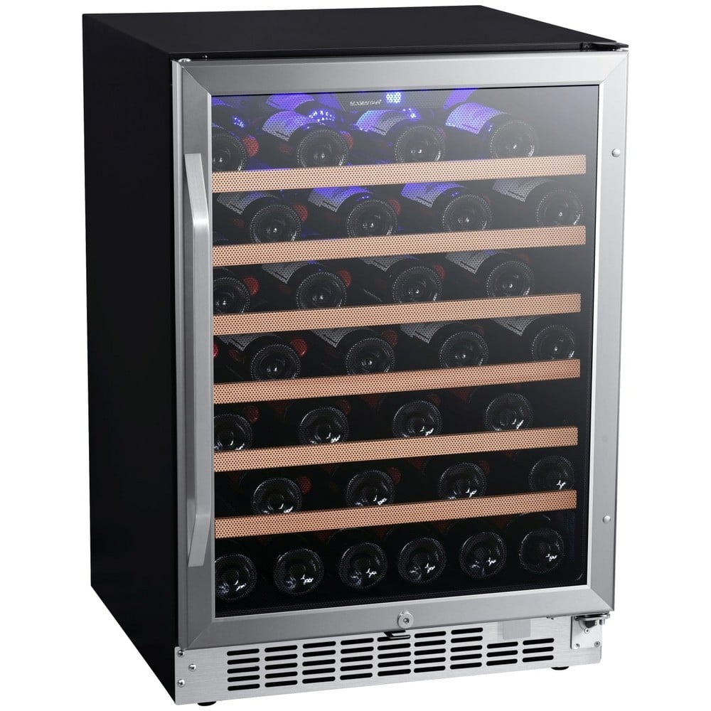 EDGESTAR CWR532SZ 23 1/2 INCH FREESTANDING 54 BOTTLES WINE COOLER IN STAINLESS STEEL AND BLACK