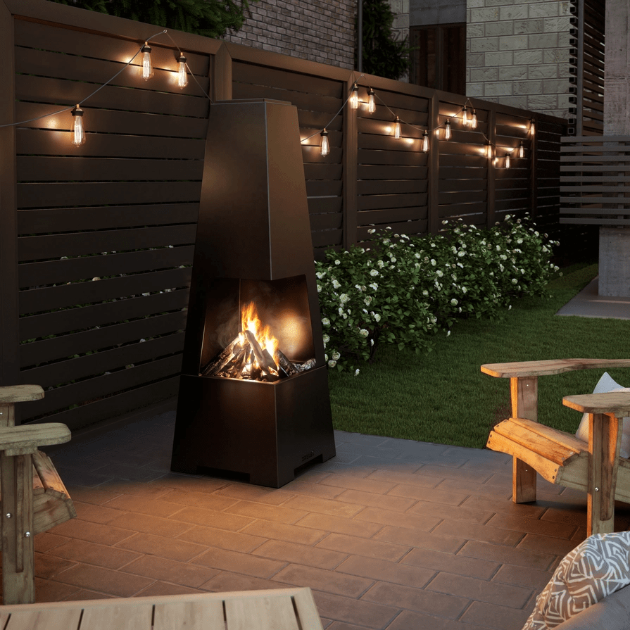 DROLET DE00401 BORA 20 1/4 INCH STAINLESS STEEL OUTDOOR WOOD BURNING FIREPLACE