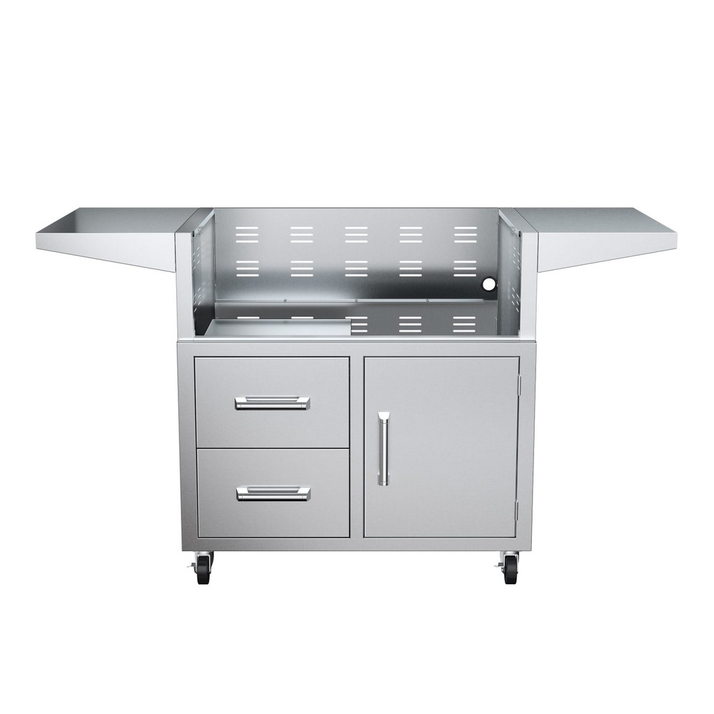 EDGESTAR GRL360CART 63 5/8 INCH CART WITH DOOR AND DRAWER COMBO FOR GRL360 SERIES GRILLS IN STAINLESS STEEL