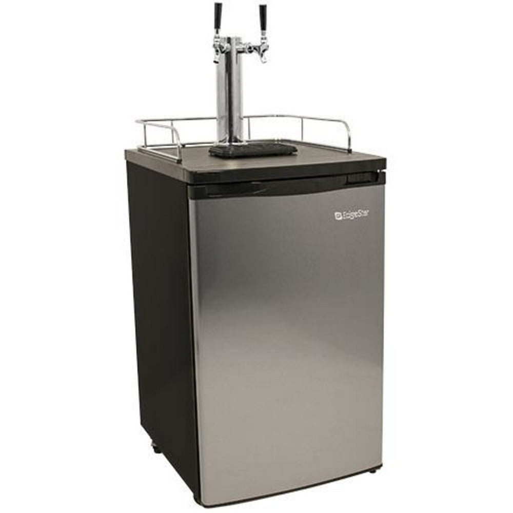 EDGESTAR KC200TWIN 20 1/4 INCH DUAL TAP KEGERATOR AND KEG BEER COOLER