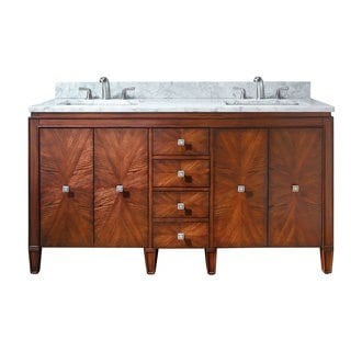 AVANITY BRENTWOOD-VS61-NW-C BRENTWOOD 61 INCH VANITY COMBO WITH CARRERA WHITE MARBLE TOP