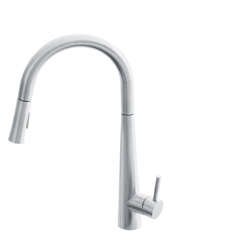 STYLISH K-135 17 3/4 INCH SINGLE HANDLE PULL-DOWN DUAL MODE STAINLESS STEEL KITCHEN SINK FAUCET