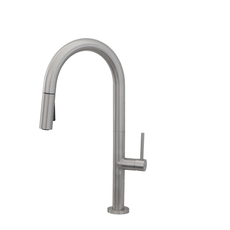 STYLISH K-141 17 1/4 INCH SINGLE HANDLE PULL-DOWN KITCHEN FAUCET