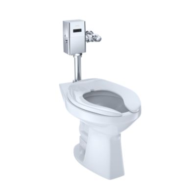TOTO CT705ULN#01 COMMERCIAL ADA COMPLIANT FLOOR-MOUNTED ULTRA-HIGH EFFICIENCY TOILET WITH ELONGATED BOWL IN COTTON, 1.0 GPF