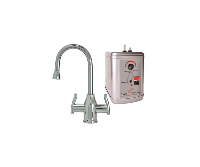MOUNTAIN PLUMBING MT1801DIY-NL FRANCIS ANTHONY HOT AND COLD WATER FAUCET WITH MODERN CURVED BODY AND HEATING TANK