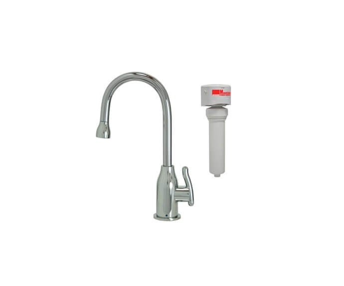 MOUNTAIN PLUMBING MT1803FIL-NL FRANCIS ANTHONY POINT-OF-USE DRINKING FAUCET WITH MODERN CURVED BODY AND MOUNTAIN PURE WATER FILTRATION SYSTEM