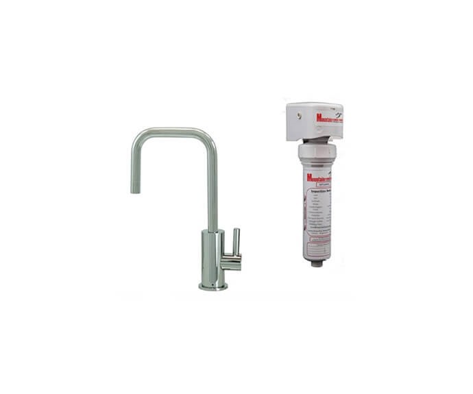 MOUNTAIN PLUMBING MT1833FIL-NL FRANCIS ANTHONY 90 DEGREE POINT-OF-USE DRINKING FAUCET WITH CONTEMPORARY ROUND BODY AND WATER FILTRATION SYSTEM
