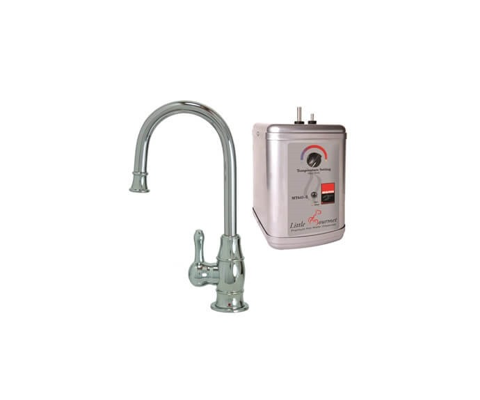 MOUNTAIN PLUMBING MT1850DIY-NL FRANCIS ANTHONY HOT WATER FAUCET WITH TRADITIONAL CURVED BODY AND HEATING TANK